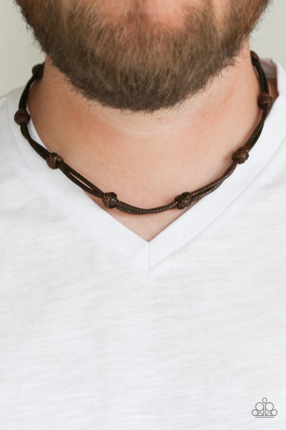 Paparazzi Accessories-In or SCOUT - Brown Necklace - jewelrybybretta