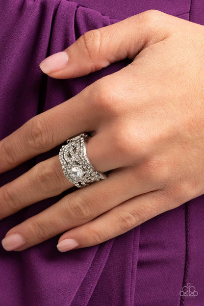 Doting On Dazzle White Ring  - Life Of The Party March 2022 - Jewelry by Bretta