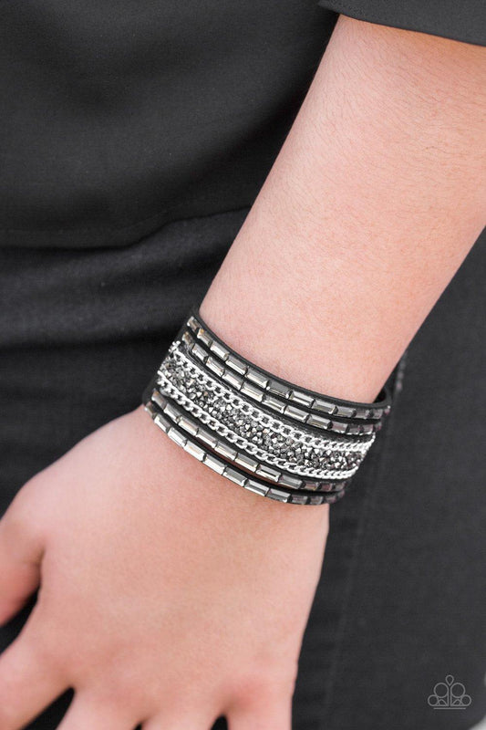 Less Bitter, More Glitter! Black Bracelet - Jewelry by Bretta