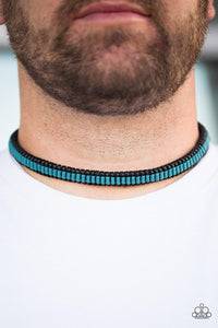 Paparazzi Accessories-High-Speed TRAIL - Blue Urban Necklace