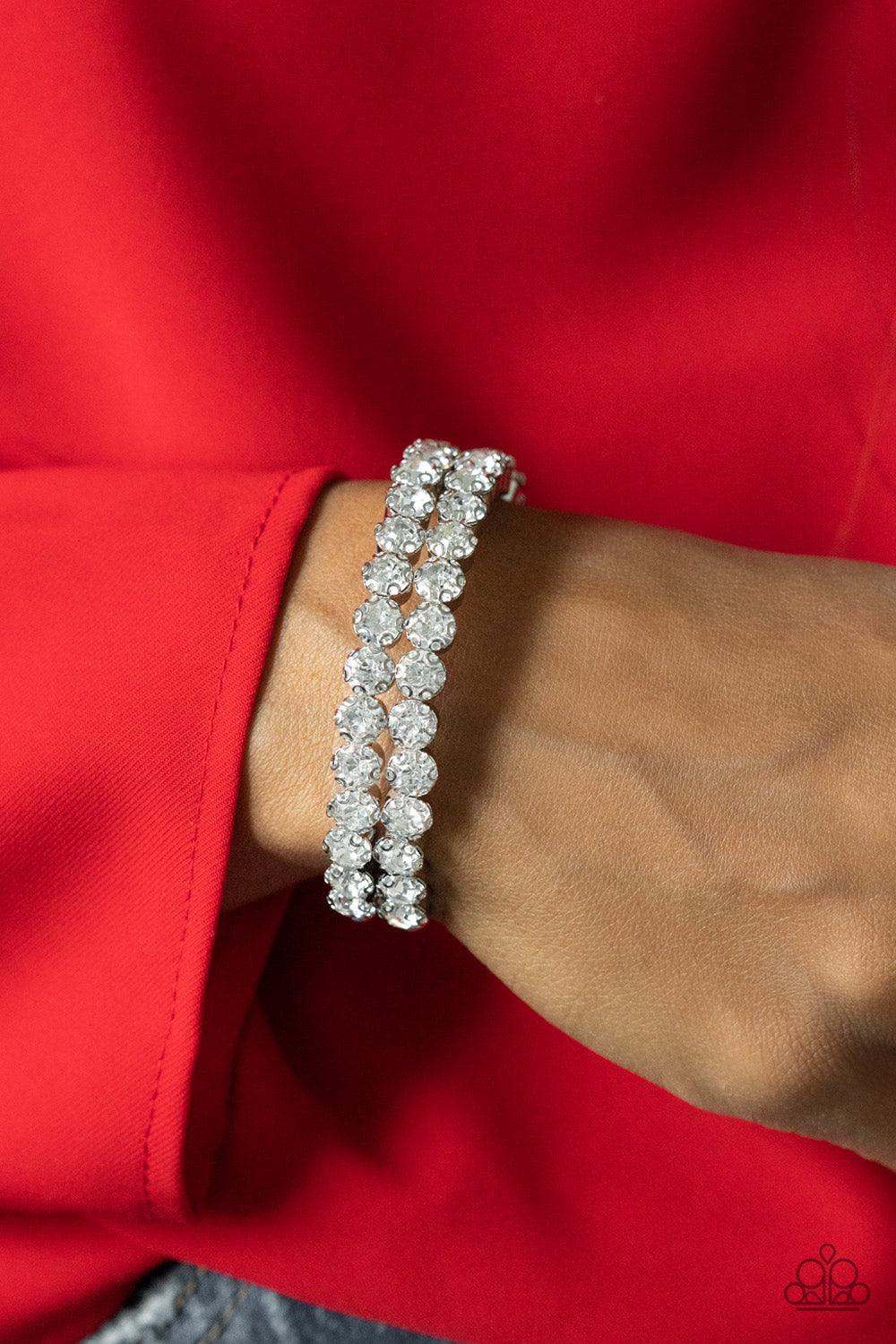Megawatt Majesty White Bracelet - Jewelry by Bretta