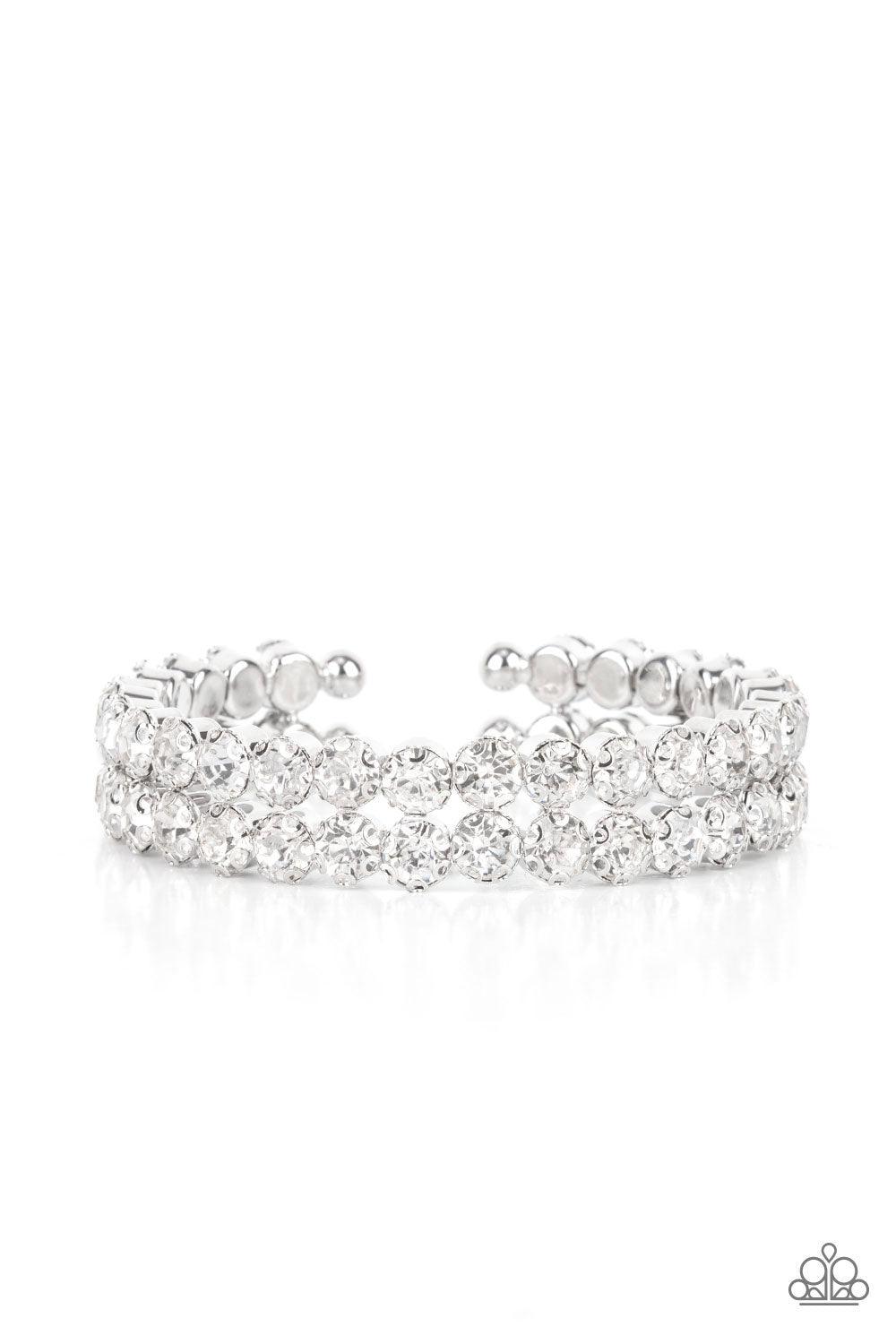 Megawatt Majesty White Bracelet - Jewelry by Bretta