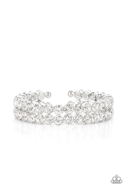 Megawatt Majesty White Bracelet - Jewelry by Bretta