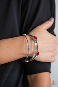 Paparazzi Accessories-City Slicker Sleek - Red Bracelets