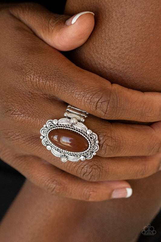 Paparazzi Accessories-Malibu Majestic - Brown Ring