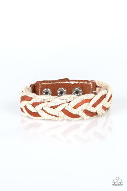 Paparazzi Accessories-Outback Outlaw - Brown Urban Bracelet
