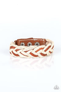 Paparazzi Accessories-Outback Outlaw - Brown Urban Bracelet