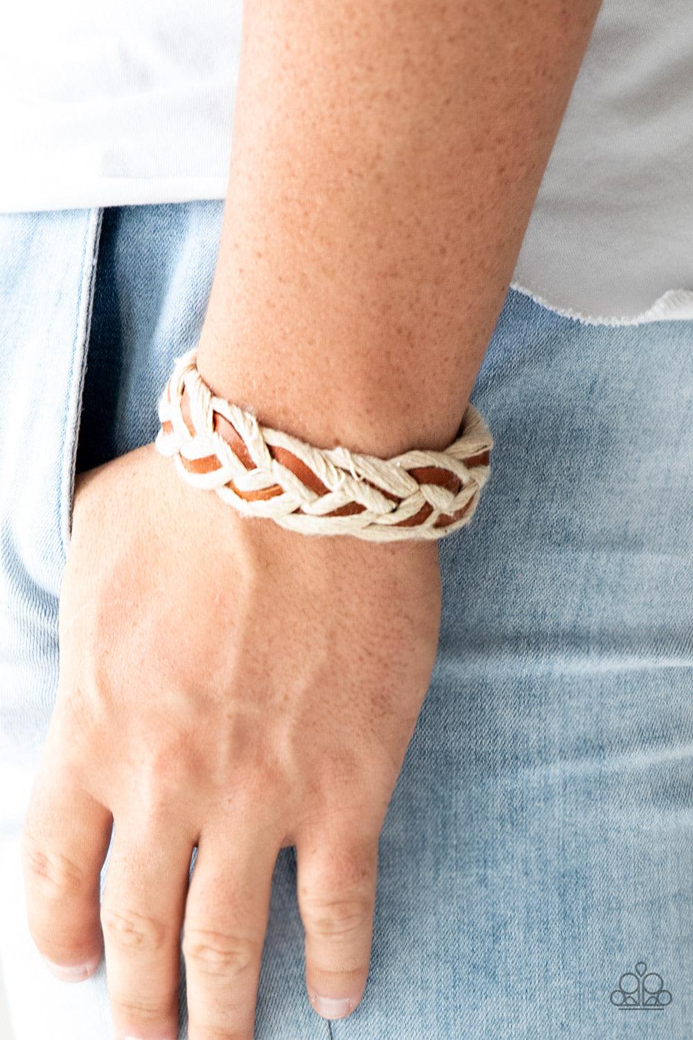 Paparazzi Accessories-Outback Outlaw - Brown Urban Bracelet