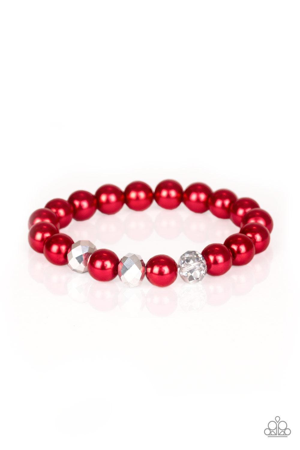 Paparazzi Accessories-Really Resplendent - Red Stretch Bracelets