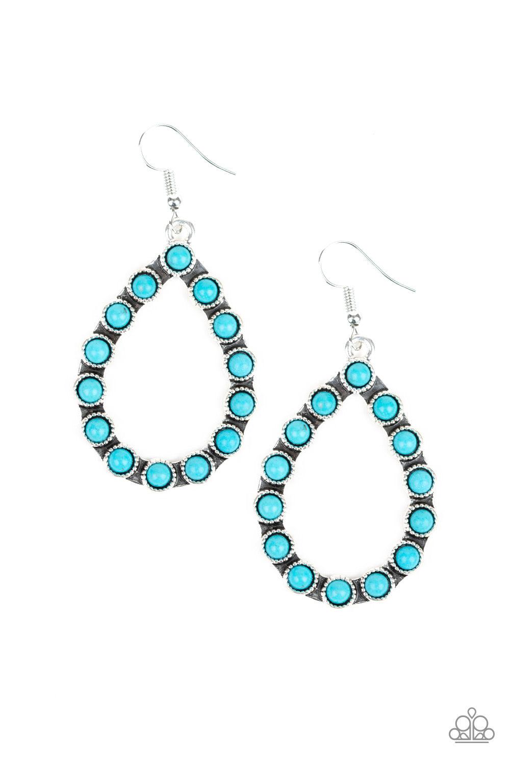 Paparazzi Accessories-Sagebrush Sunsets - Blue Earrings