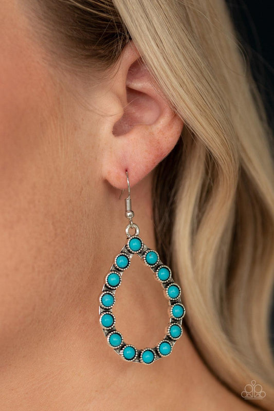 Paparazzi Accessories-Sagebrush Sunsets - Blue Earrings