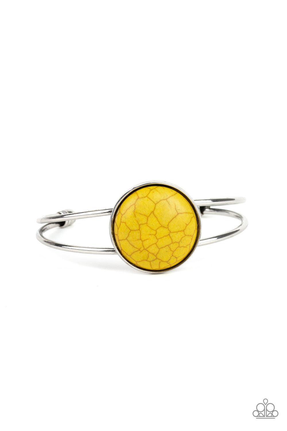 Paparazzi Accessories-Sandstone Serenity - Yellow Bracelet - jewelrybybretta