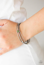 Paparazzi Accessories-Sunset Fusion - Green Bangle Bracelets - jewelrybybretta