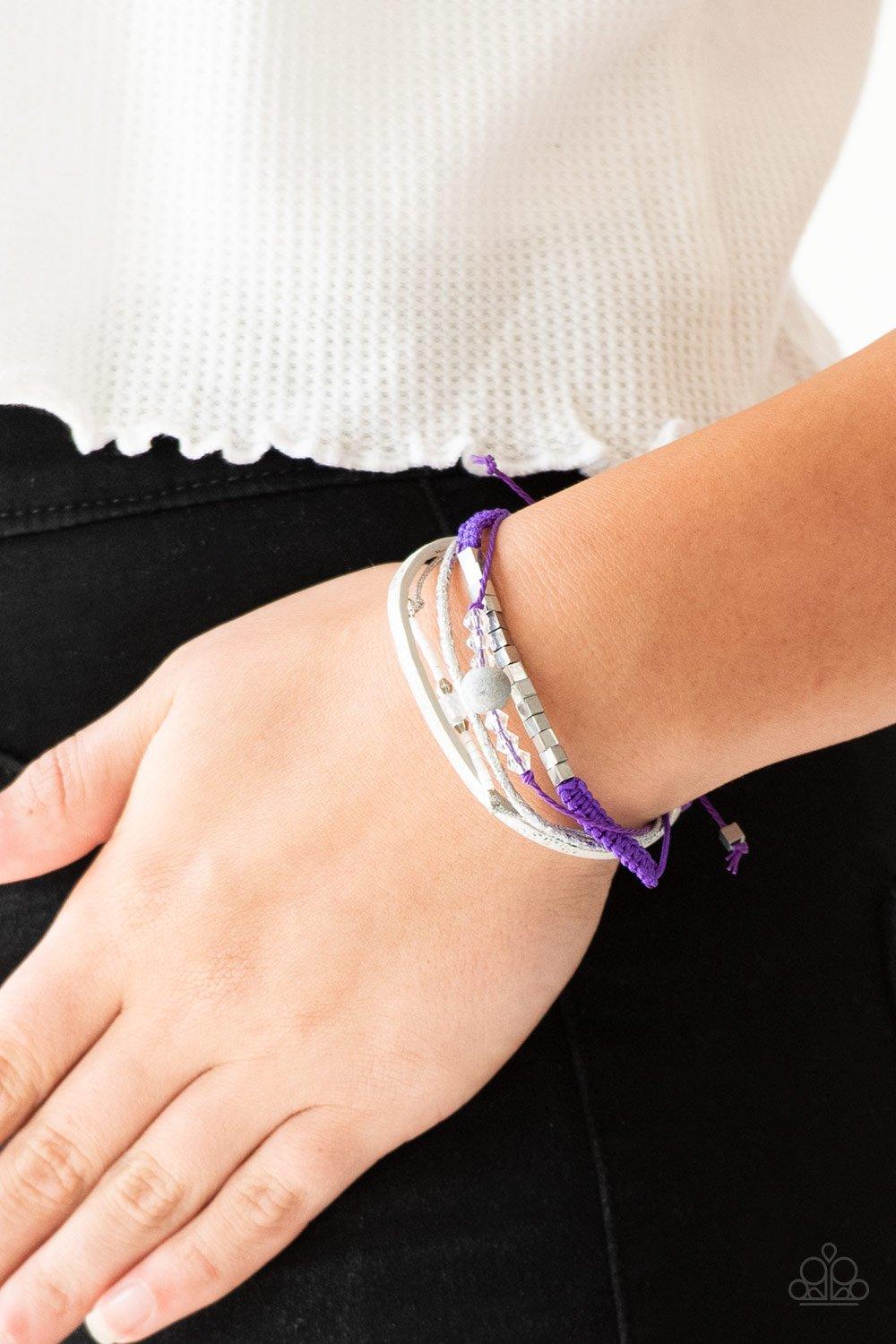Paparazzi Accessories Take A SPACEWALK - Purple Urban Bracelet - jewelrybybretta