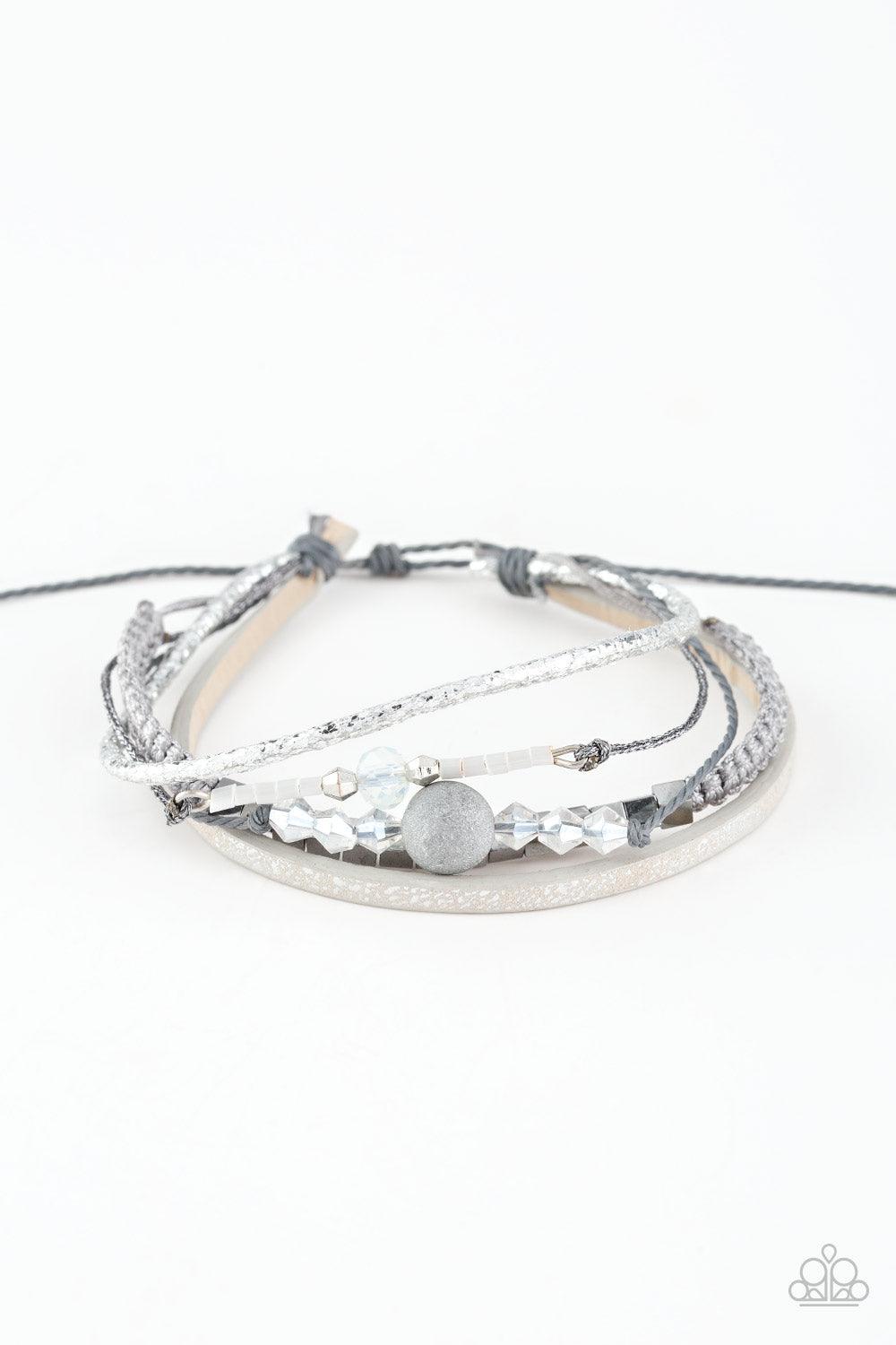 Paparazzi Accessories-Take A SPACEWALK - Silver Urban Bracelet - jewelrybybretta
