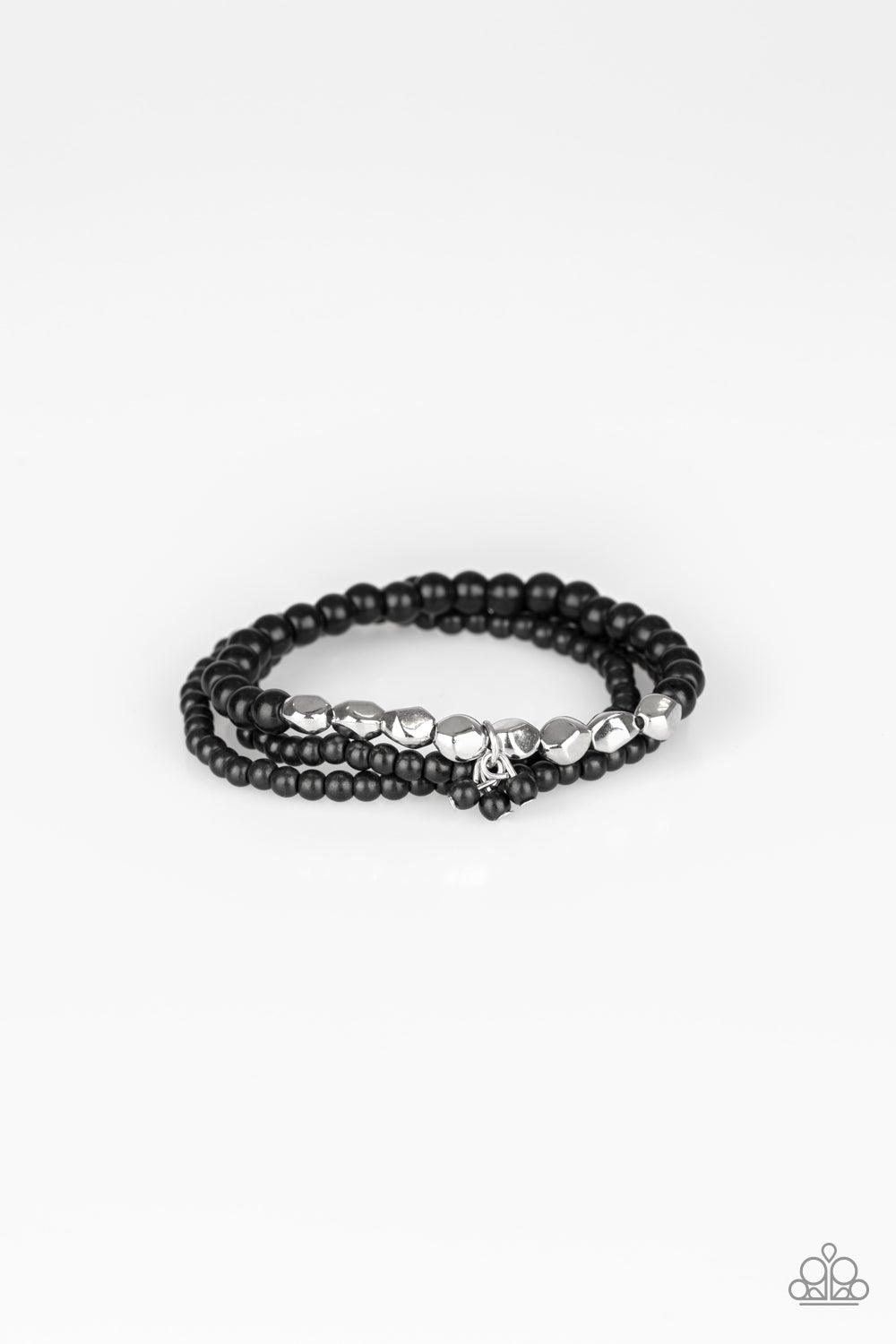 Paparazzi Accessories Tour de Tranquility - Black Bracelet - jewelrybybretta