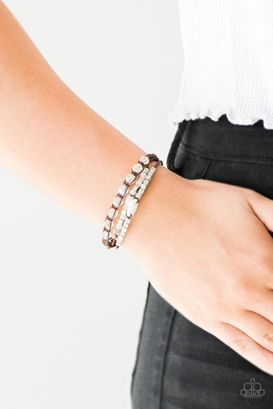 Paparazzi Accessories Trendy Tourist - White Urban Bracelet - jewelrybybretta