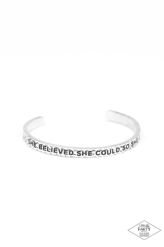 She Believed She Could Silver Bracelet - Jewelry by Bretta