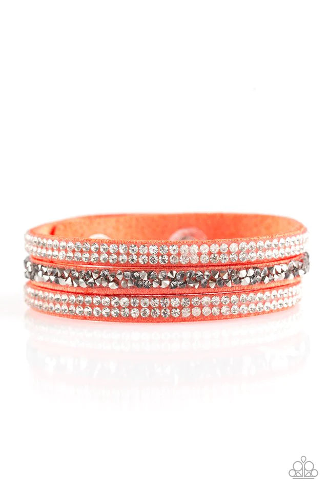 Mega Glam Orange Bracelet - Jewelry by Bretta - Jewelry by Bretta