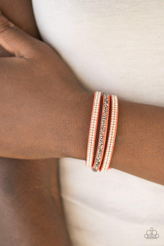 Mega Glam Orange Bracelet - Jewelry by Bretta