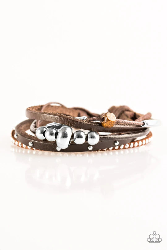 Long Road Home Brown Bracelet - Jewelry by Bretta
