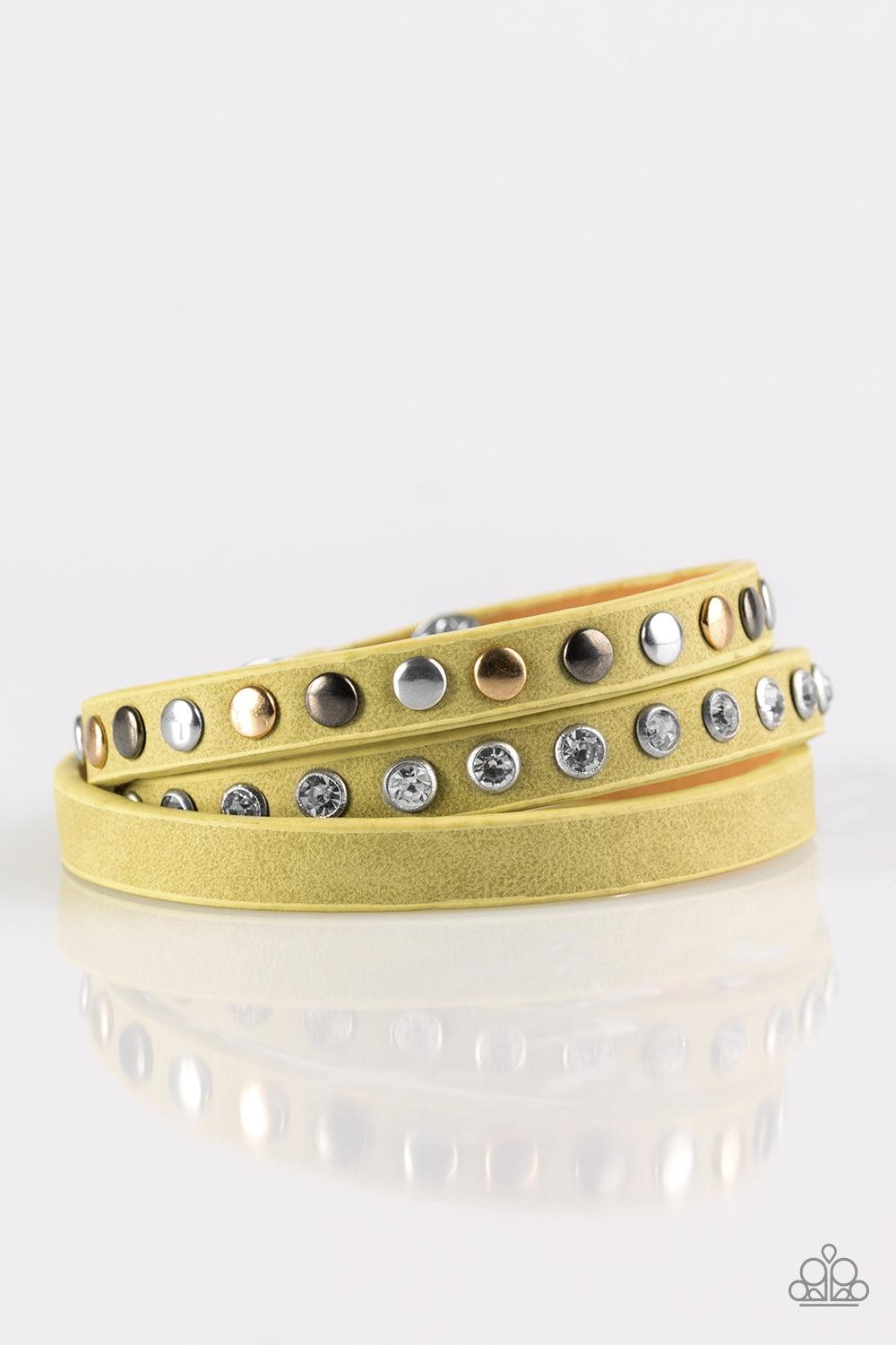 Paparazzi Accessories-Catwalk Casual - Green Wrap Bracelet