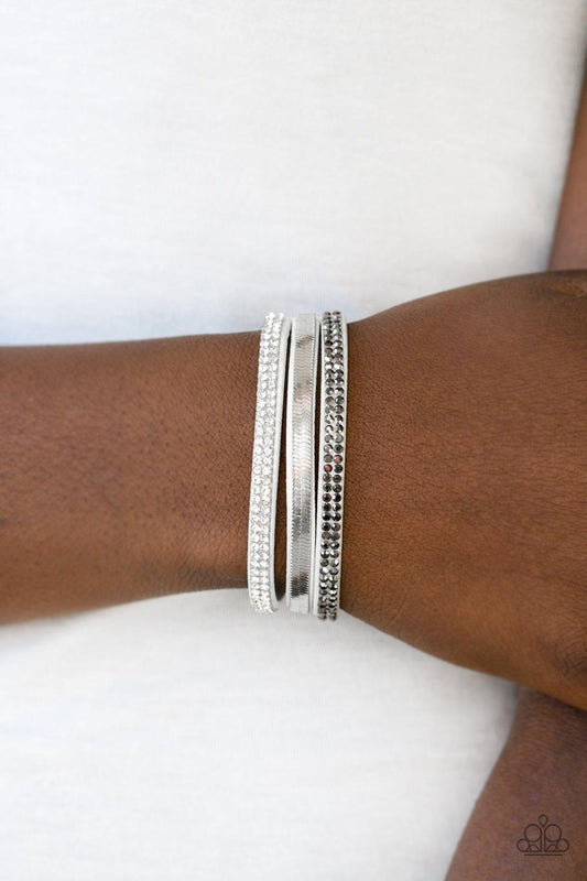 Paparazzi Accessories-I Mean Business - White Bracelet