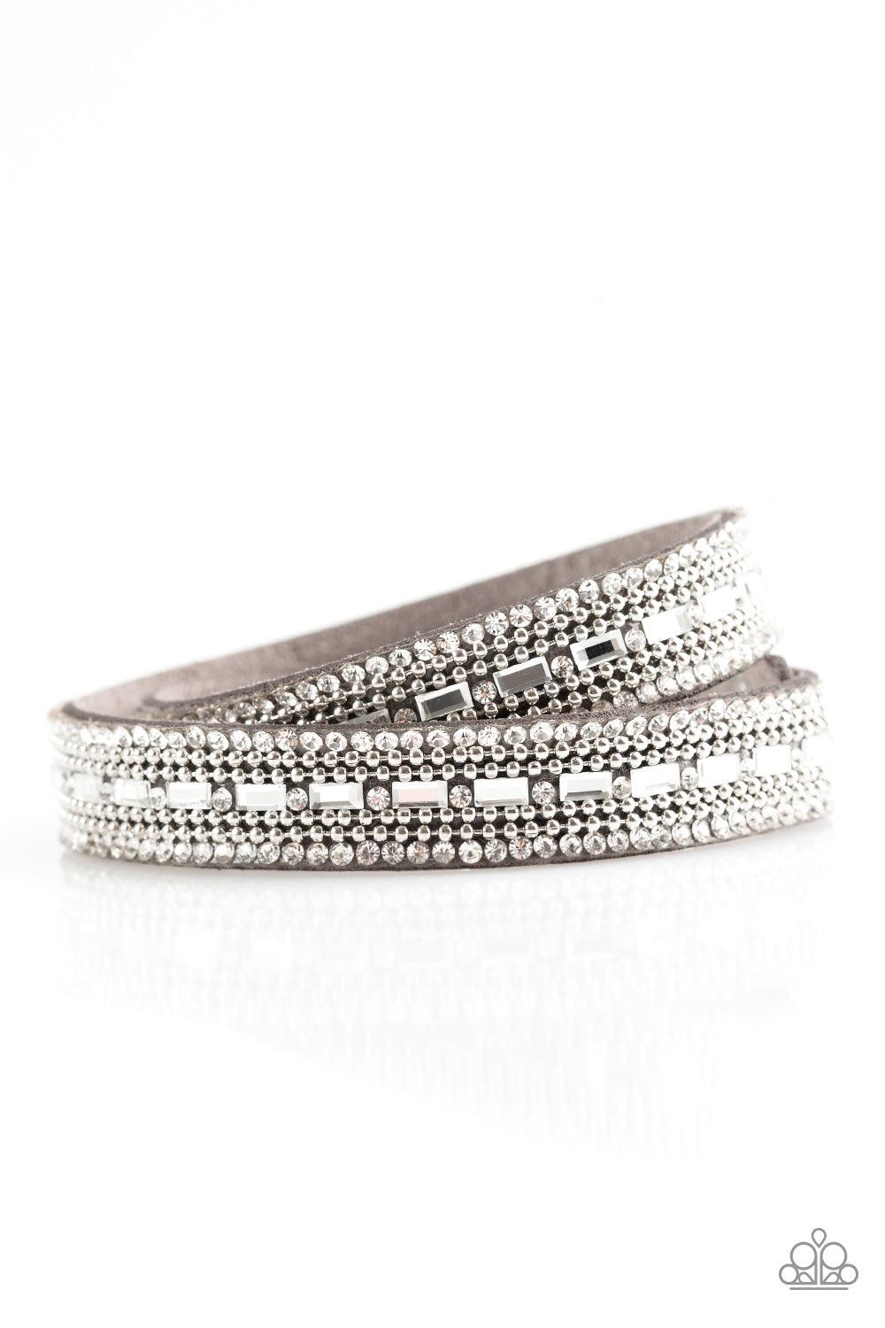 Paparazzi Accessories-Shimmer and Sass - Silver Bracelet