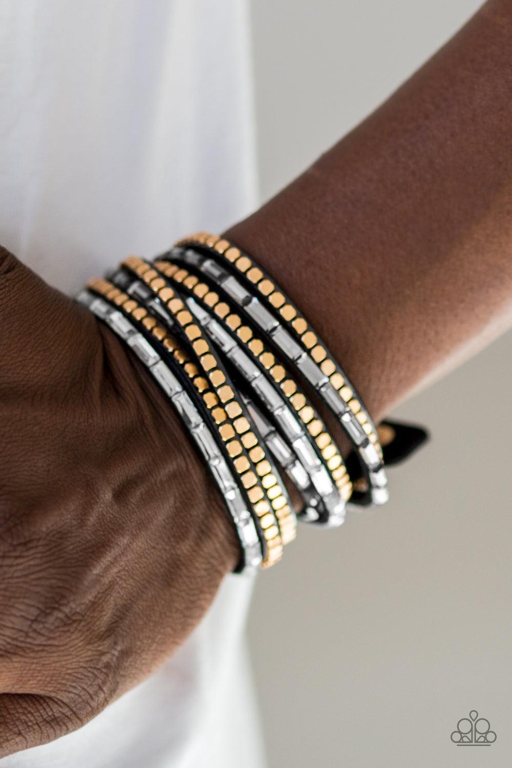 Paparazzi Accessories-This Time With Attitude - Black Bracelet