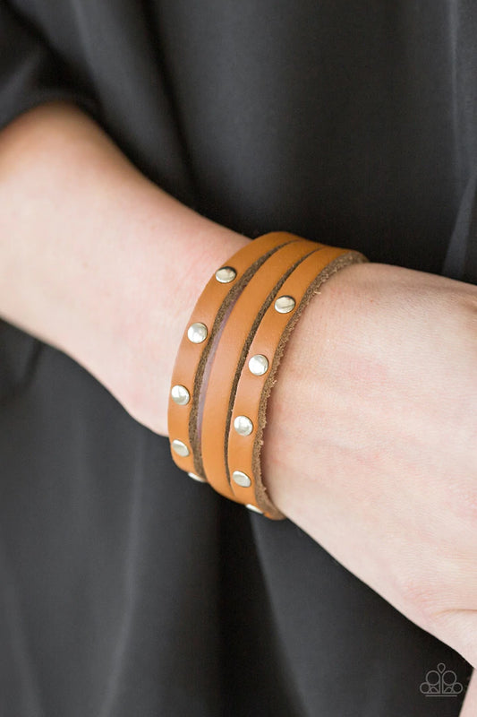 Radical Raider Brown Bracelet - Jewelry by Bretta