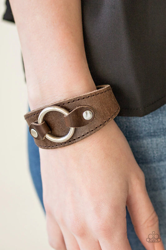 Western Wrangler Brown Bracelet - Jewelry by Bretta