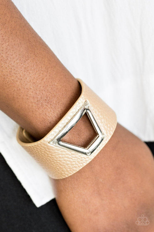 Paparazzi Accessories-Power Play - Gold Wrap Bracelet