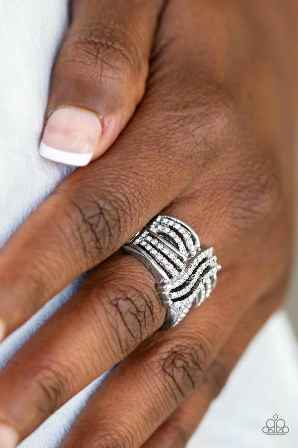 Paparazzi Accessories-Showbiz Beauty - White Ring