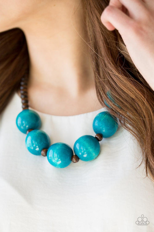 Paparazzi Accessories-Oh My Miami - Blue Necklace