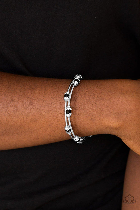Paparazzi Accessories-Into Infinity - Black Bracelet