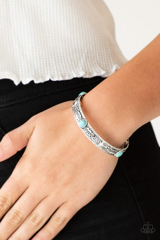 Paparazzi Accessories-Wild West Story - Blue Bracelet