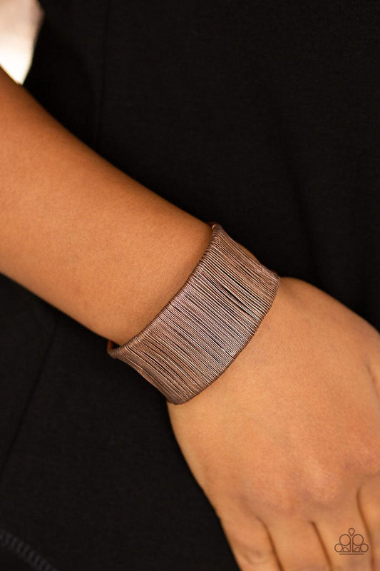 Paparazzi Accessories-Metal Mecca - Copper Cuff Bracelet