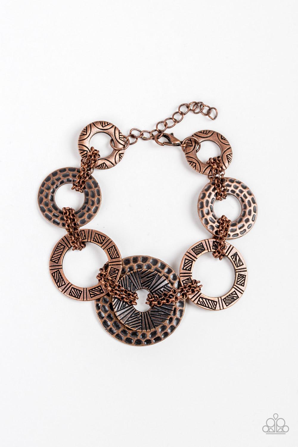 Paparazzi Accessories-Way Wild - Copper Bracelet
