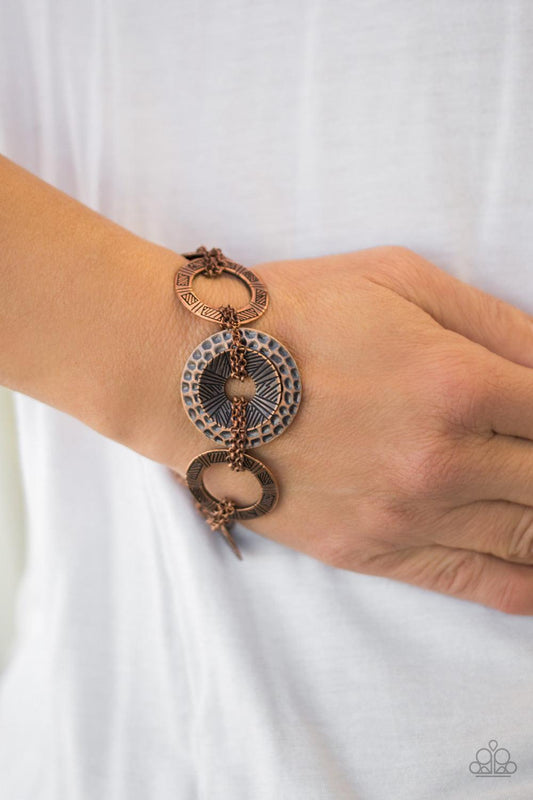 Paparazzi Accessories-Way Wild - Copper Bracelet