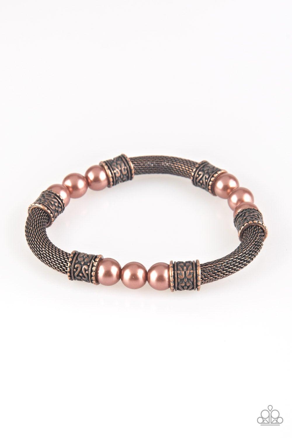 Paparazzi Accessories-Talk Some SENSEI - Copper Bracelet