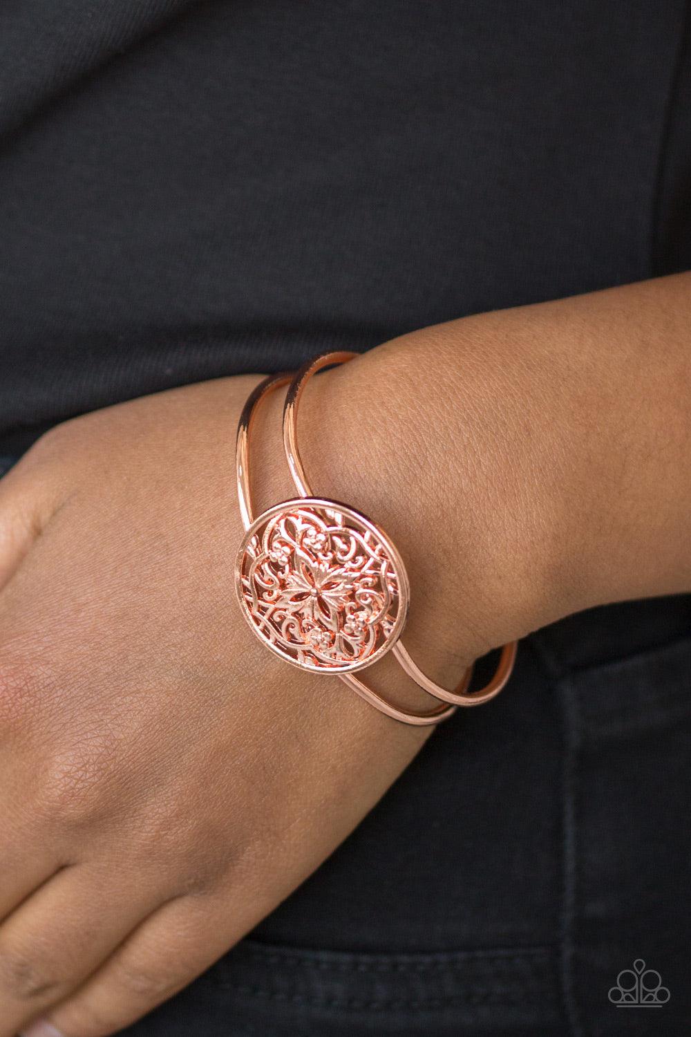 Paparazzi Accessories-Mandala Majesty - Copper Bracelet