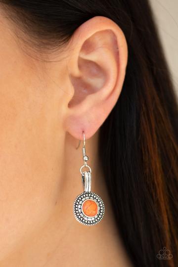 Paparazzi Accessories- Simply Stagecoach - Orange Earrings