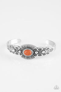 Paparazzi Accessories-Wide Open Mesas - Orange Bracelet