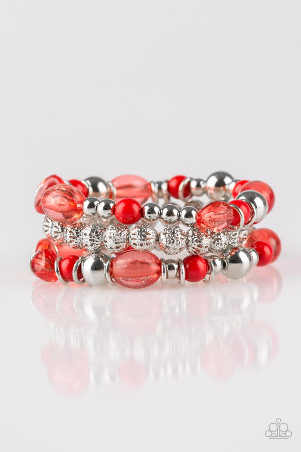 Paparazzi Accessories-Malibu Marina - Red Bracelets