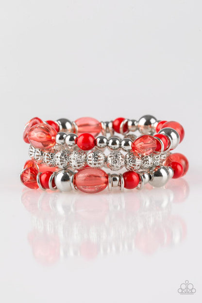 Paparazzi Accessories-Malibu Marina - Red Bracelets