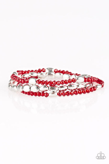 Paparazzi Accessories-Hello Beautiful - Red Bracelets