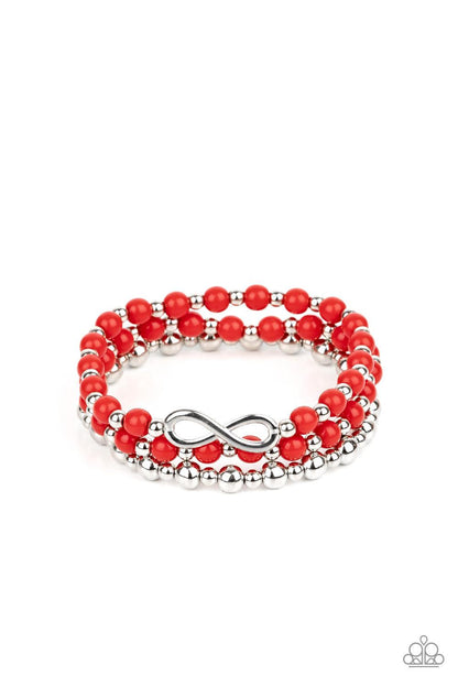 Paparazzi Accessories-Immeasurably Infinite - Red Bracelets