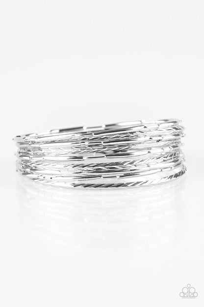 Paparazzi Accessories-Urban Sprawl - Silver Bracelets