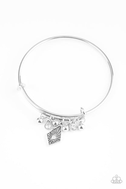 Paparazzi Accessories-Treasure Charms - White Bracelet