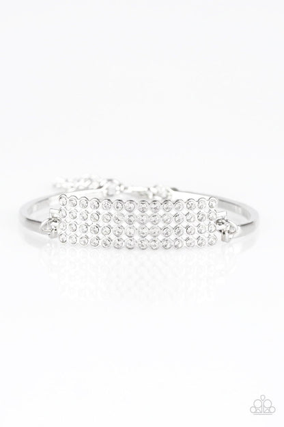 Paparazzi Accessories-Top-Class Class - White Bracelet